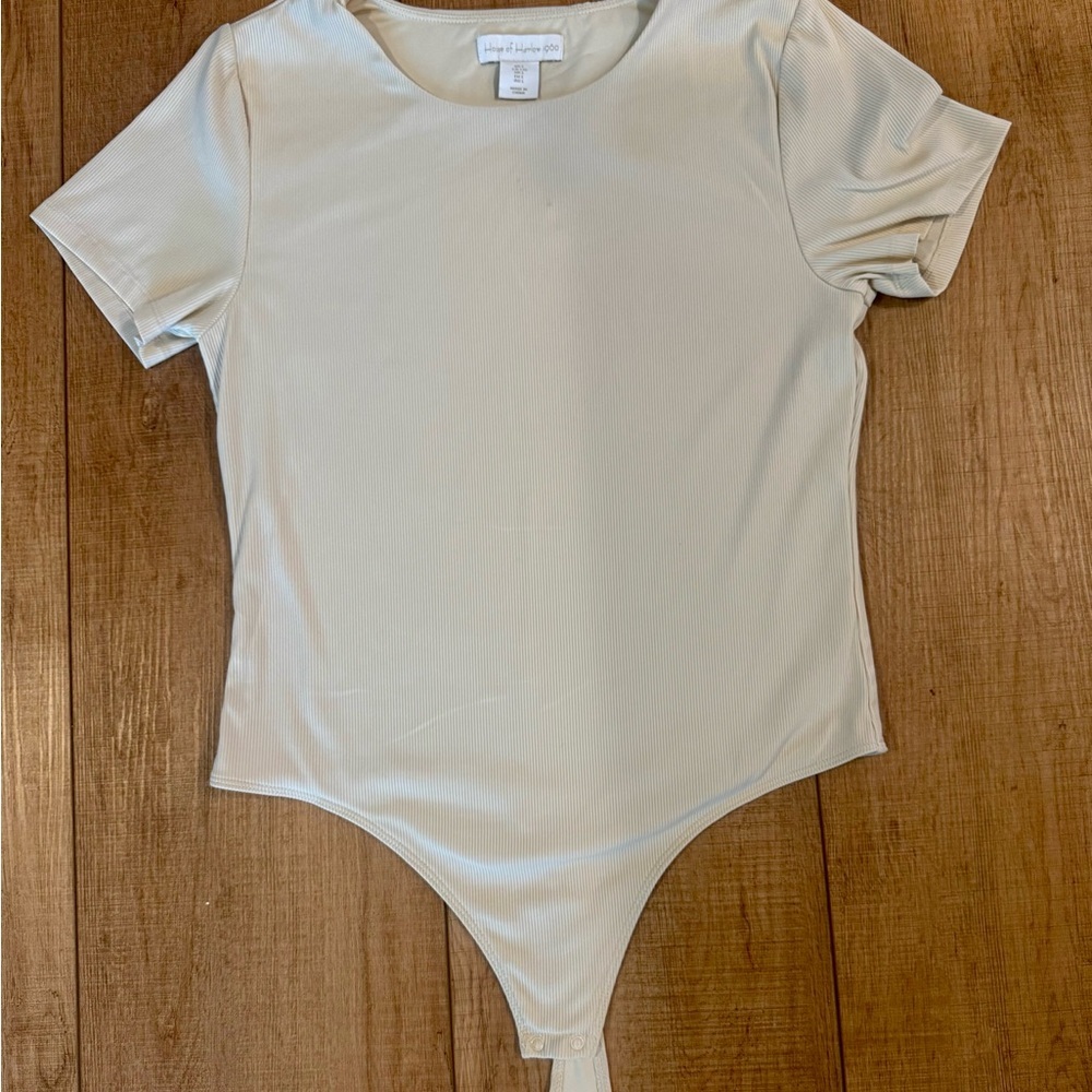 Cream Short Sleeve Bodysuit